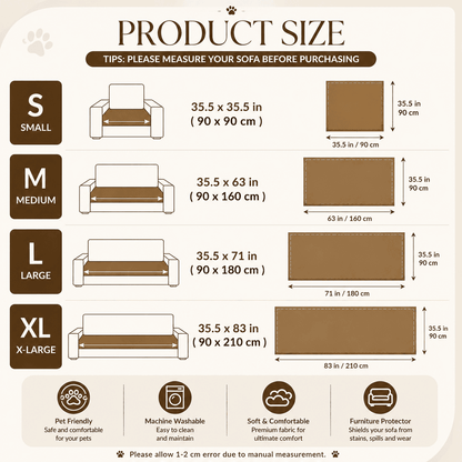Pet Friendly Anti Slip Sofa Protector