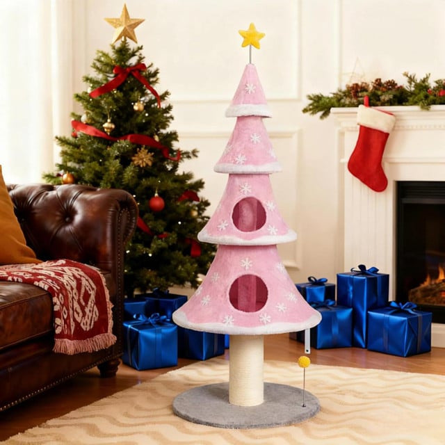 Cat Christmas Tree House