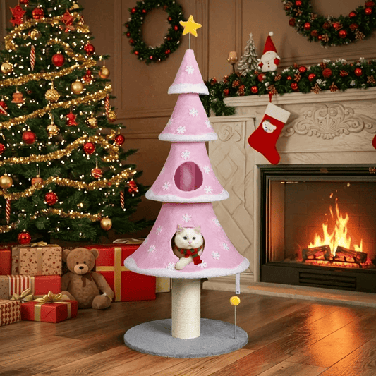 Cat Christmas Tree House