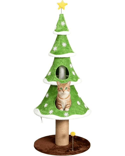 Cat Christmas Tree House