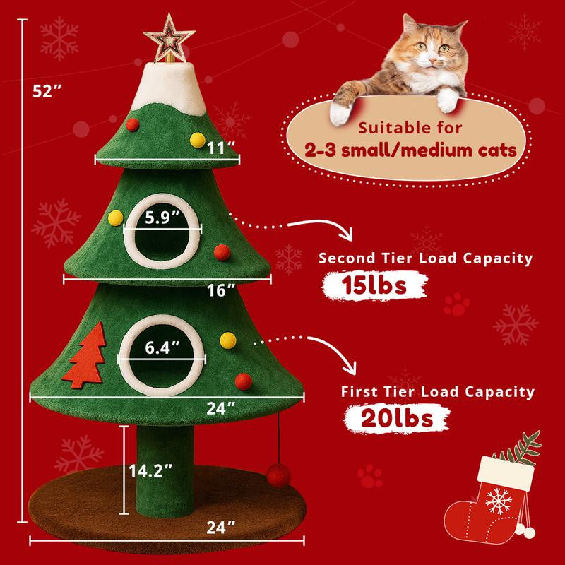 Cat Christmas Tree House