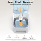 Pet Water Fountain with Stainless Steel Bowl